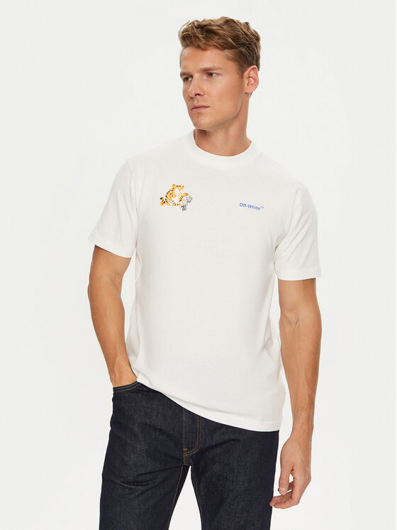 Off-White Off-White Футболка OMAA027T22JER0070145 Білий Regular Fit
