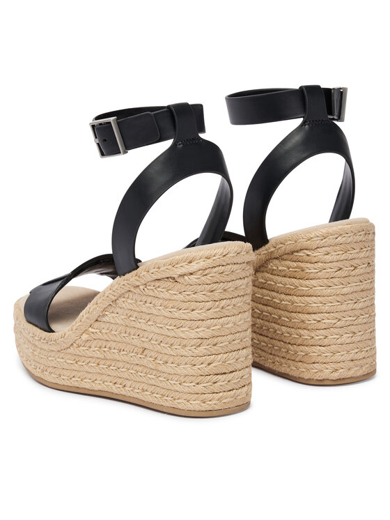 Calvin Klein Espadryle Calvin Klein Wedge Espad 70 Embl Lth HW0HW02897 Czarny