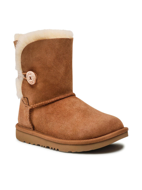Ugg Μπότες Χιονιού Ugg K Bailey Button II 1017400K Καφέ