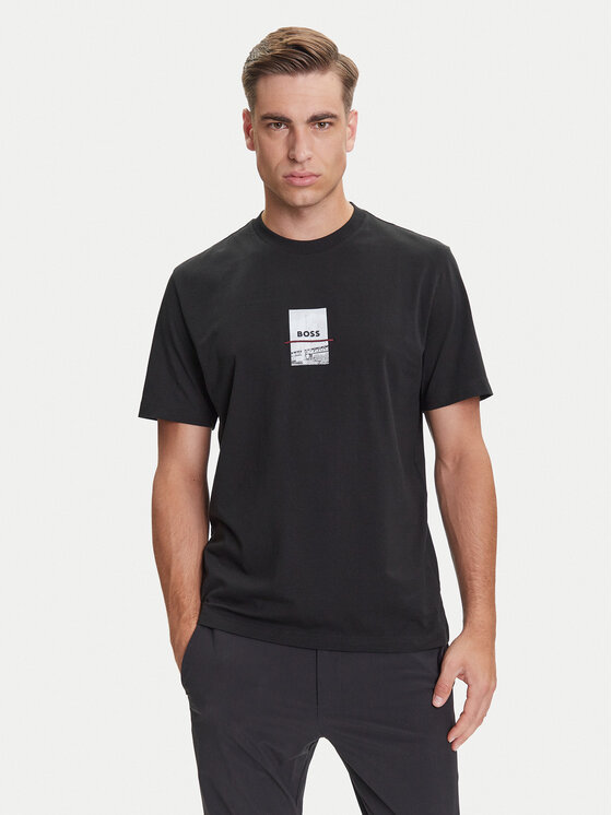 BOSS BOSS Camiseta Photoprint 50545869 Negro Relaxed Fit