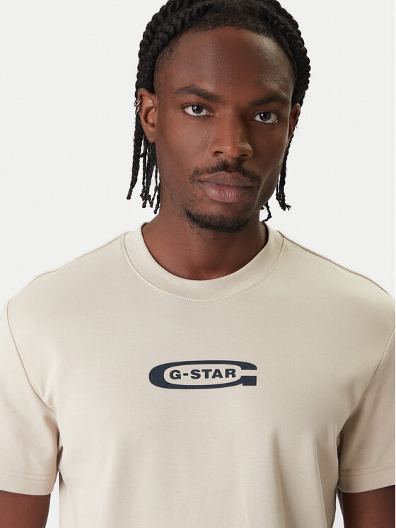 G-Star Raw G-Star Raw Camiseta Old Skool D25967-C812 Beis Regular Fit
