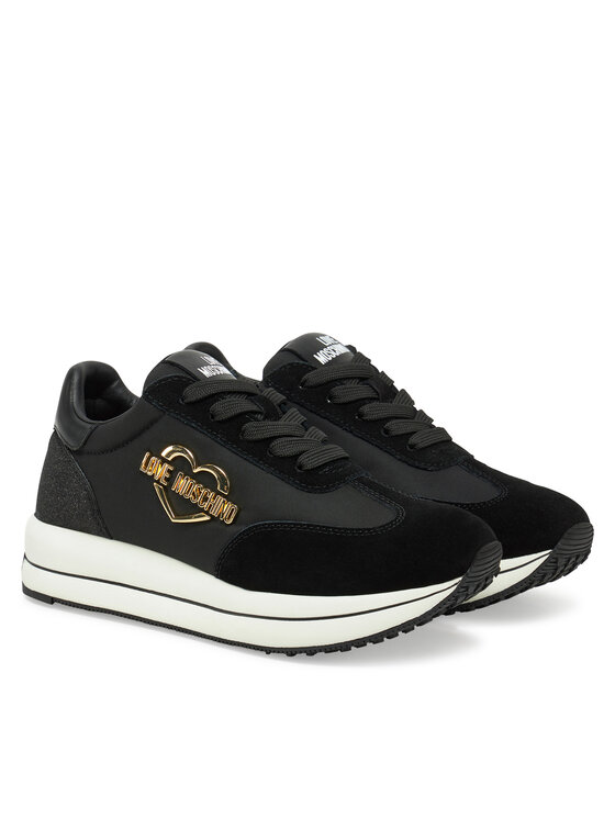 Love Moschino Sneakers Donna, Nero, 37 EU