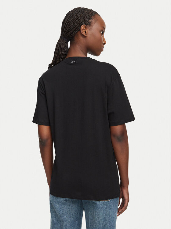 Liu Jo Liu Jo Camiseta WF6324 J0088 Negro Regular Fit