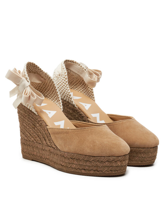 Manebi Еспадрильї Manebi Hamptons Wedge Espadrilles W 1.6 WV Коричневий