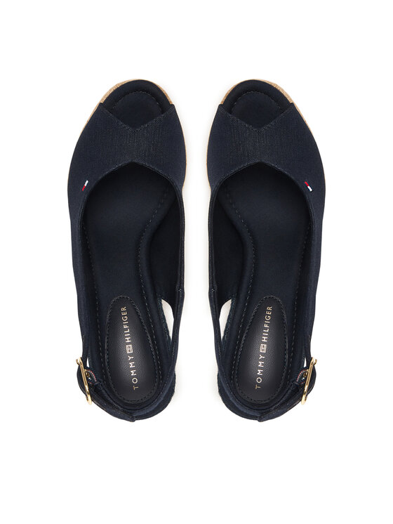 Tommy Hilfiger Alpargatas Tommy Hilfiger Flag High Wedge Espad Slingback FW0FW09343 Azul marino