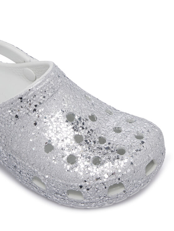 Crocs Шльопанці Crocs Classic Dazzle Glitter Clog K 213915 Срібний