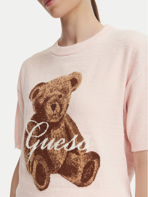 Guess Guess Camiseta O6BR03 Z1145 Rosa claro Regular Fit