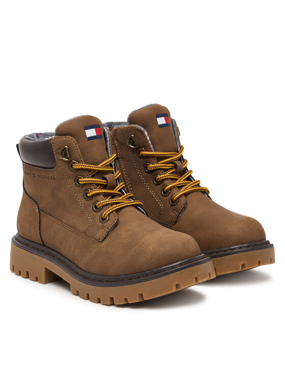 Tommy Hilfiger Kotníková obuv Tommy Hilfiger T3X5-35280-0296A694 M Hnědá