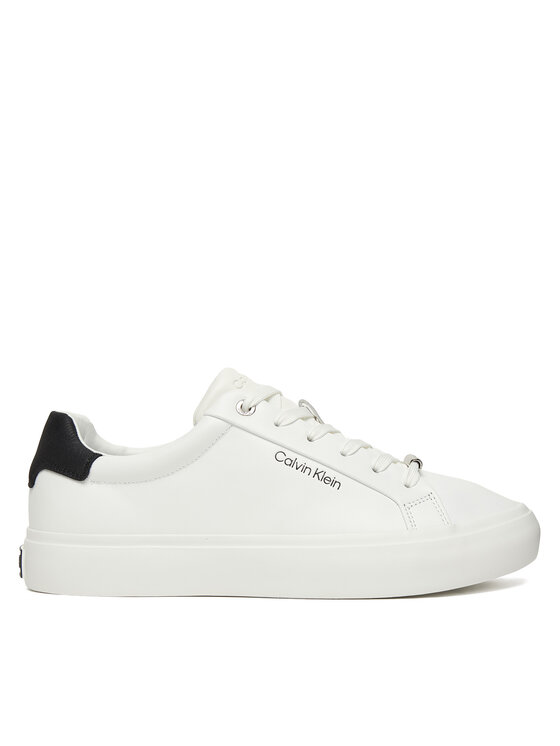 Calvin Klein Sneakersy Calvin Klein Vulc Lace Up Lth/Moire Bt HW0HW02747 Bílá