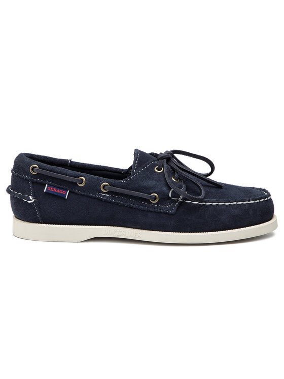 Sebago Mocassini Sebago Docksides Portland Suede 7000G90 Blu scuro