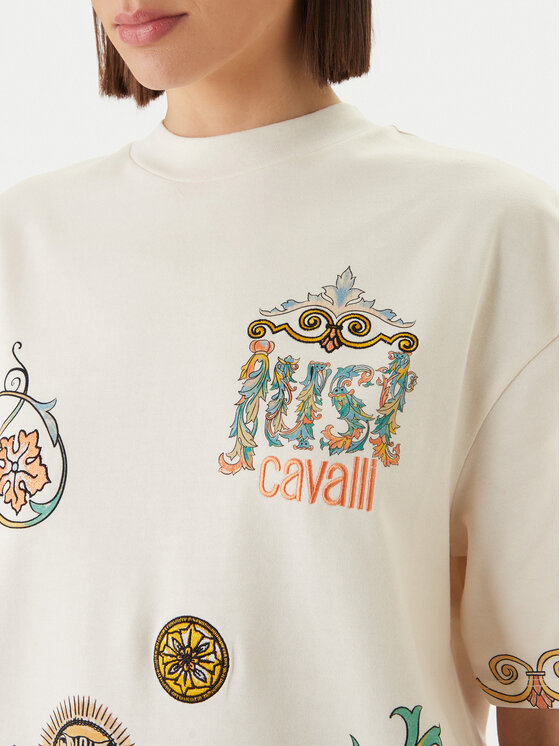 Just Cavalli Just Cavalli Camiseta 80PAHE08 CJ118 Blanco Regular Fit