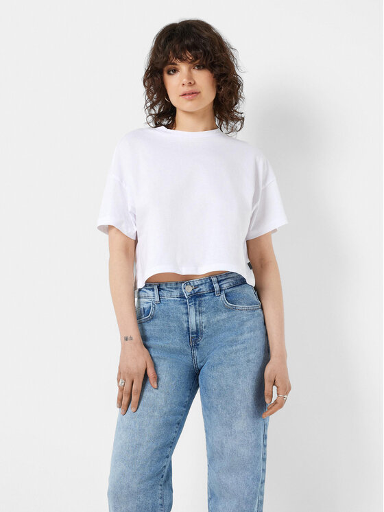 Noisy May Noisy May Camiseta Alena 27023863 Blanco Cropped Fit