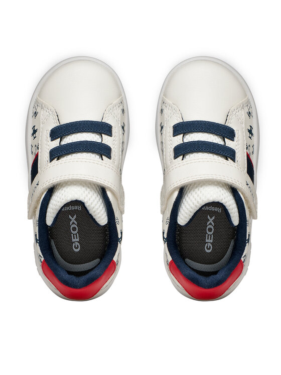 Geox Sneakersy Geox B Eclyper Boy B455LA 000BC C0085 Biały