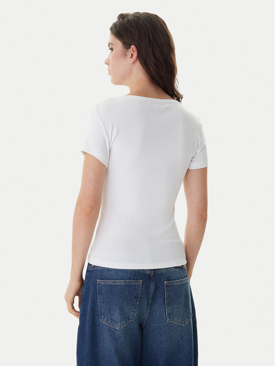 Tommy Jeans Tommy Jeans T-shirt Essential DW0DW17385 Bianco Slim Fit