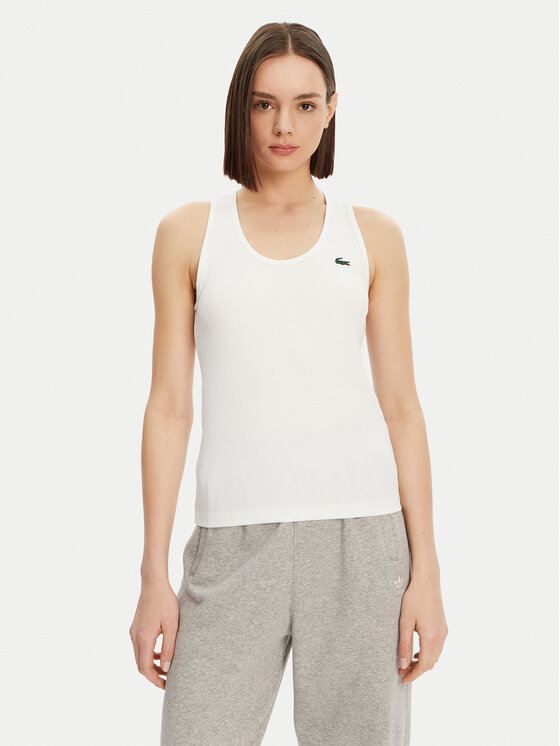 Lacoste Lacoste Топ TF4874 Білий Slim Fit