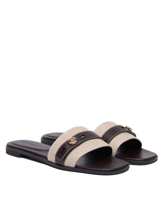 Tory Burch Шльопанці Tory Burch Romy Slide 183307 Коричневий