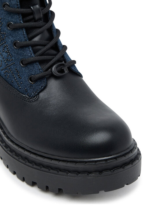 Guess Trapper stila apavi Guess FLTLDS DEN10 Melns