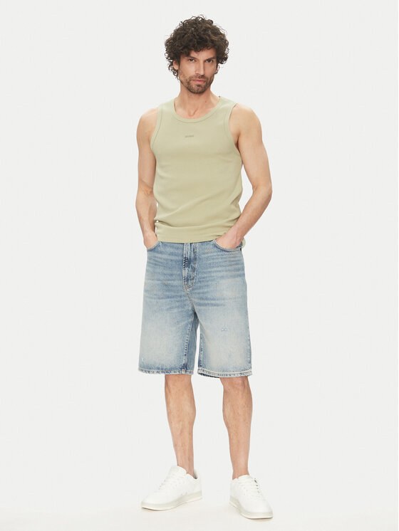 HUGO HUGO Tank top marškinėliai Dapota 50542089 Žalia Slim Fit
