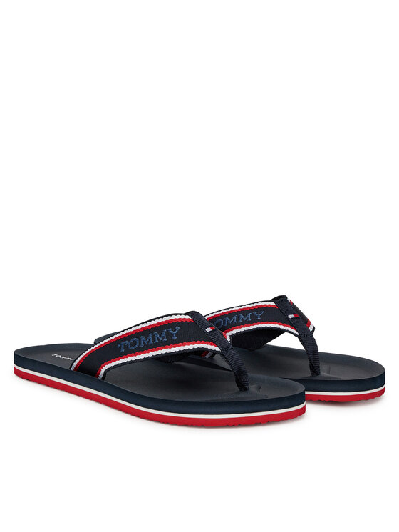 Tommy Hilfiger Japonke Tommy Hilfiger Comfort Hilfiger Beach Sandal FM0FM05510 Mornarsko modra