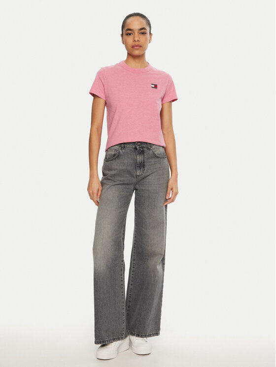 Tommy Jeans Tommy Jeans Majica DW0DW20153 Roza Regular Fit