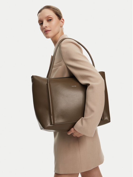 Calvin Klein Torebka Calvin Klein Ck Linn Large Shopper K60K613109 Brązowy