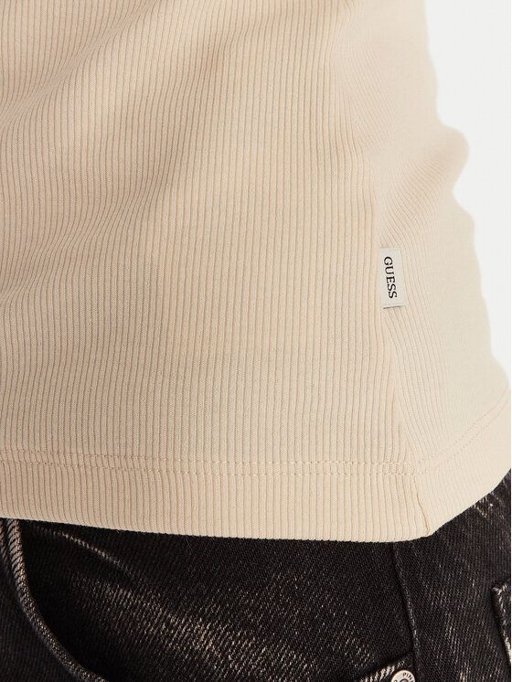 Guess Jeans Guess Jeans Camiseta W6RP21 KA0H1 Beis Slim Fit