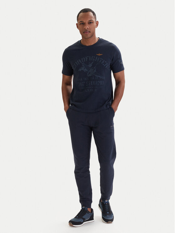 Aeronautica Militare Aeronautica Militare Camiseta 261TS2525UJ00686 Azul marino Regular Fit