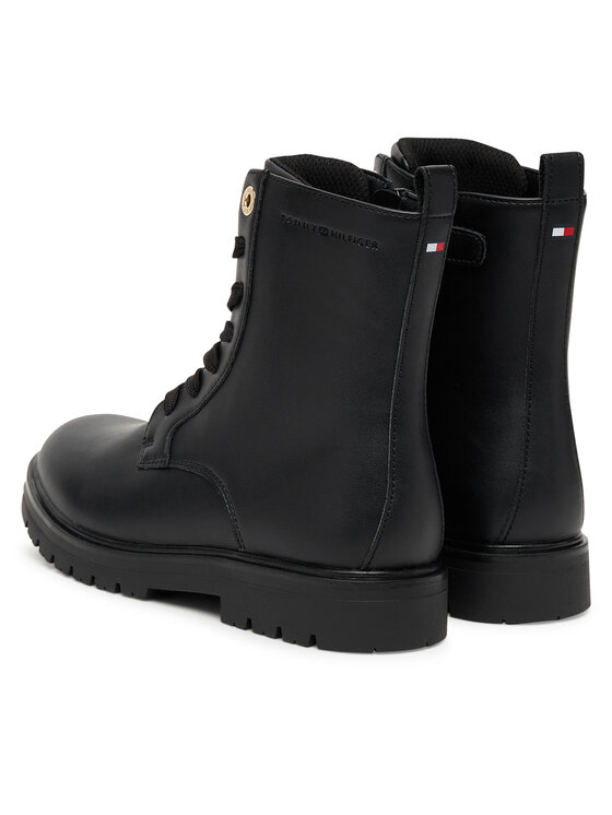 Tommy Hilfiger Planinarske cipele Tommy Hilfiger Lace-Up Bootie T3A5-34012-1355 D Crna