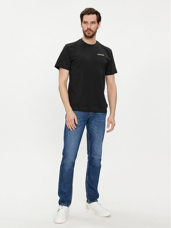 Napapijri Napapijri Majica Iaato NP0A4HFZ Črna Regular Fit