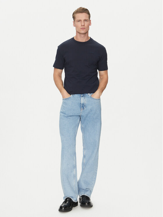 Calvin Klein Calvin Klein Majica K10K112749 Mornarsko modra Comfort Fit