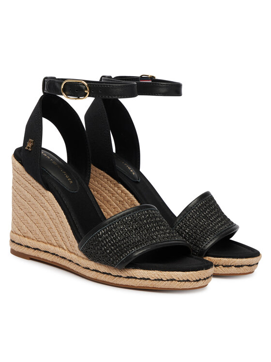 Tommy Hilfiger Espadryle Tommy Hilfiger High Wedge Espad FW0FW09471 Czarny