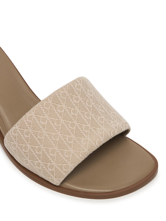 Calvin Klein Šlepetės Calvin Klein Block Heel Sandal Aop HW0HW03016 Smėlio