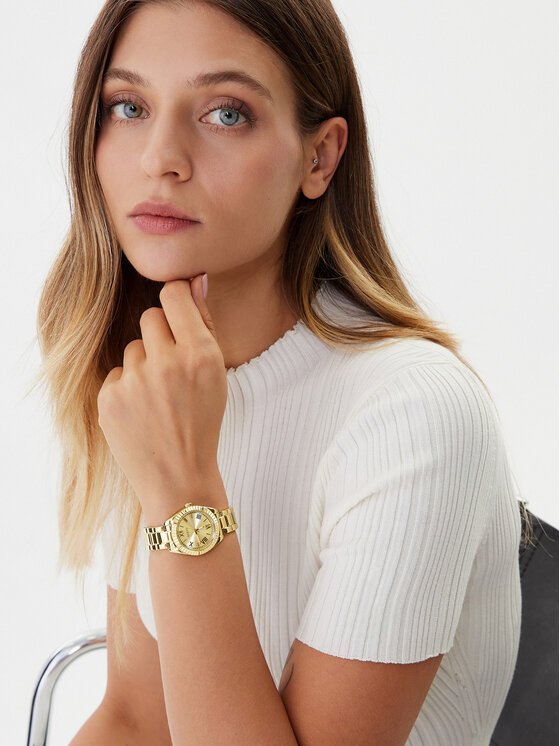 Guess Zegarek damski Guess Mini Luna GW0687L2 Złoty