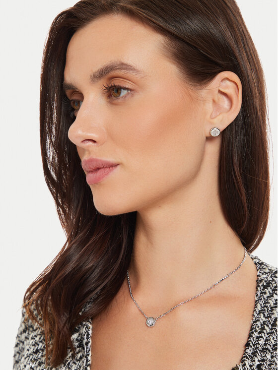 Guess Ogrlica Guess JUBN04 593JW Srebrna