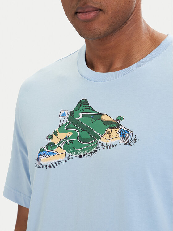 adidas adidas Camiseta Novelty Mini Graphic JZ5038 Celeste Regular Fit