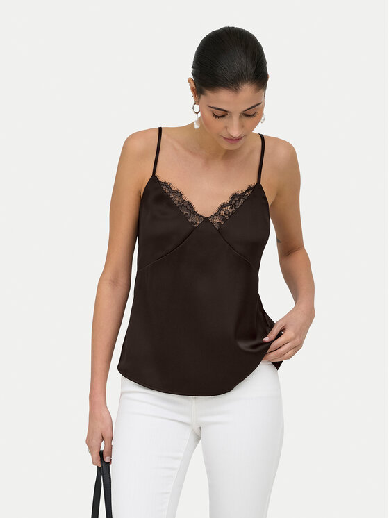 ONLY ONLY Top Faraya 15380254 Marrón oscuro Regular Fit