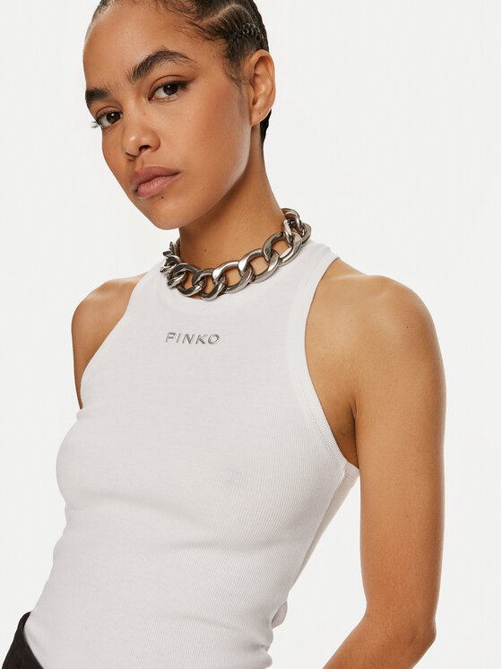 PINKO Pinko Top Distinto 100822 A22X Bela Regular Fit