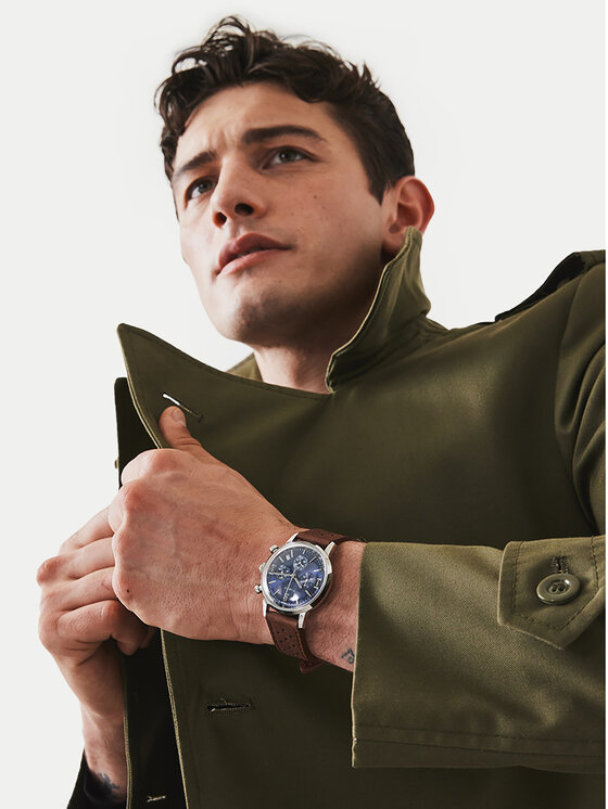 Timex Pulkstenis Timex Marlin Chronograph TW2W10200 Brūns