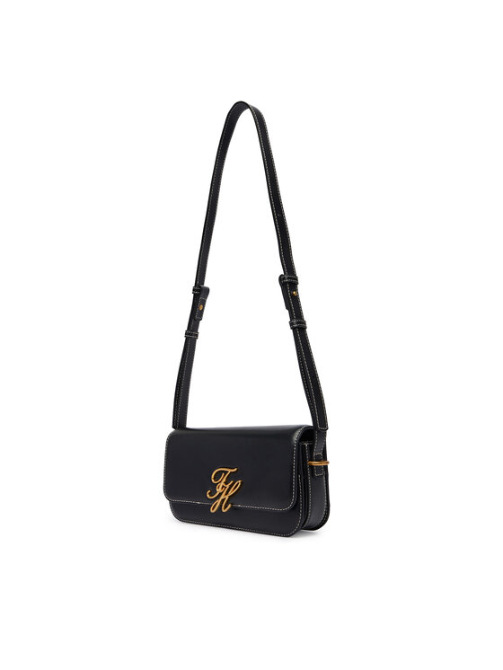 Tommy Hilfiger Bolso Tommy Hilfiger Th Script Flap Crossover AW0AW18399 Negro
