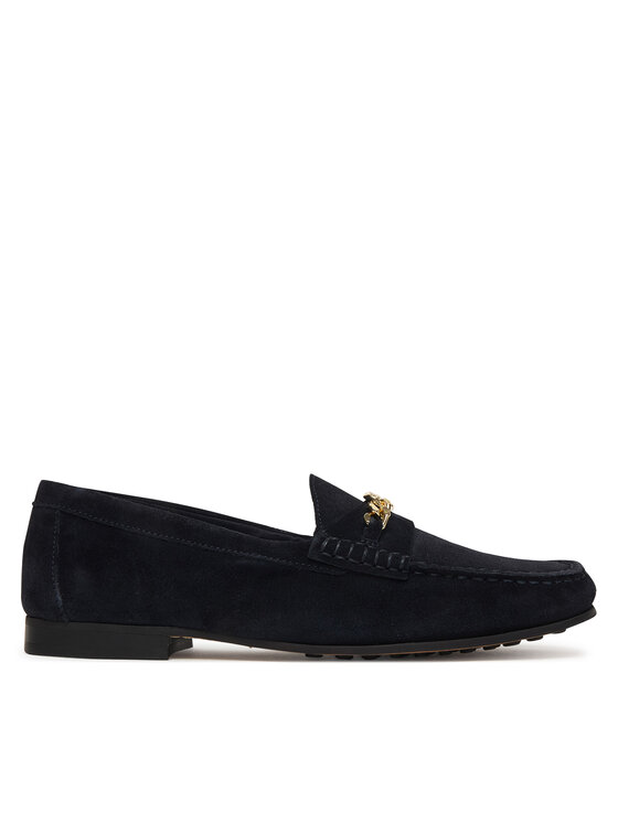 Tommy Hilfiger Mokaszin Tommy Hilfiger Th Chain Suede Loafer FW0FW09327 Sötétkék