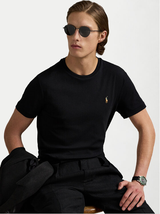 Polo Ralph Lauren Polo Ralph Lauren Футболка 710740727 Чорний Slim Fit