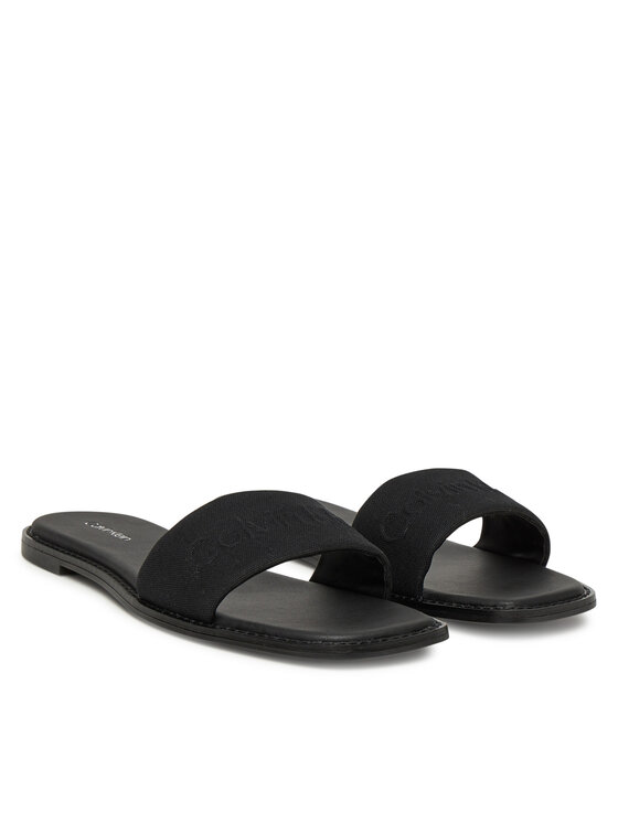 Calvin Klein Şlapi Calvin Klein Flat Slide - He HW0HW02378 Negru