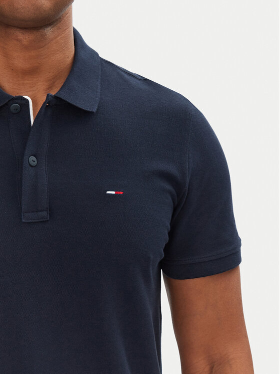 Tommy Jeans Tommy Jeans Polo marškinėliai DM0DM20676 Tamsiai mėlyna Slim Fit