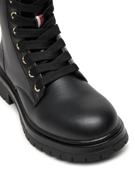 Tommy Hilfiger Trappers Tommy Hilfiger Lace-Up Bootie T3A5-33569-1351 M Negru