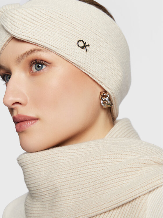 Calvin Klein Szalik Calvin Klein Re-Lock K60K610415 Beżowy