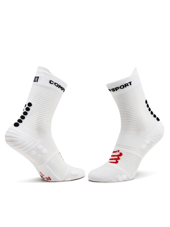 Compressport Dlhé ponožky Compressport Pro Racing V4.0 Run High XU00046B Biela