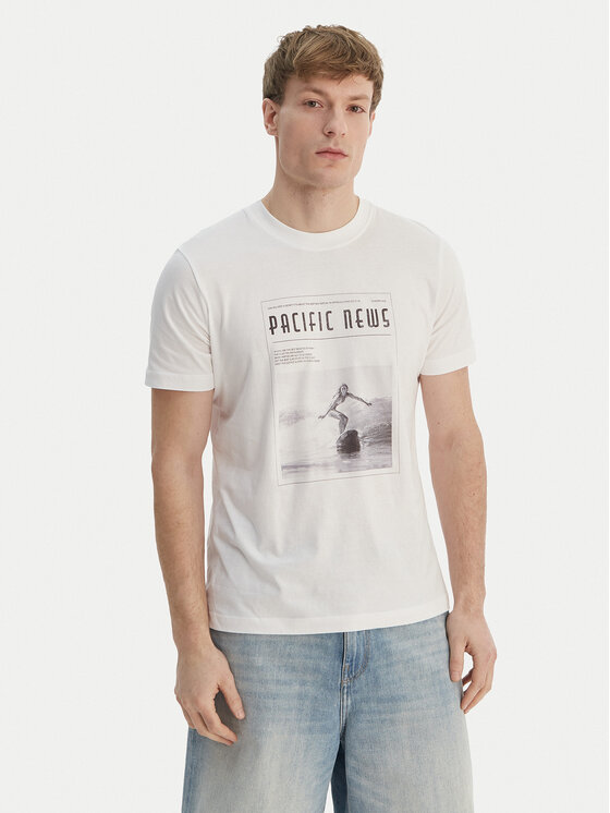 JOOP! Jeans JOOP! Jeans Camiseta JJJ-Laulea 30101984 Blanco Regular Fit