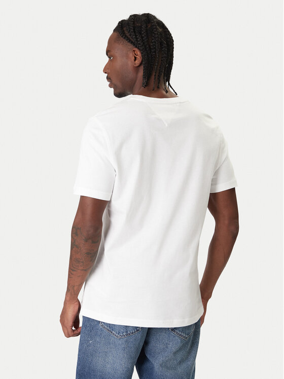 Tommy Hilfiger Tommy Hilfiger Camiseta Embro Flag MW0MW42736 Blanco Regular Fit
