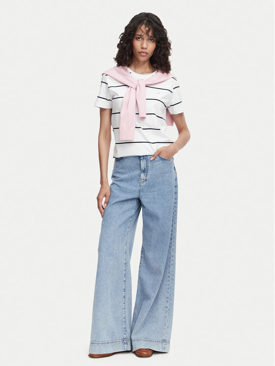 Beverly Hills Polo Club Beverly Hills Polo Club Camiseta P-SS26W-TS0162 Blanco Regular Fit