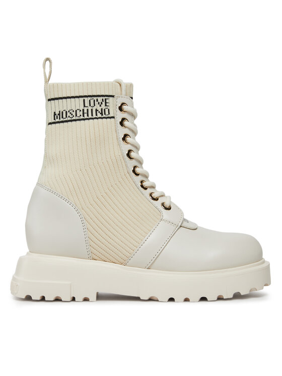 LOVE MOSCHINO Trzewiki LOVE MOSCHINO JA24324G0HIY612A Biały